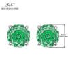 Green Cubic zirconia rose cut S925 Earrings - Image 3