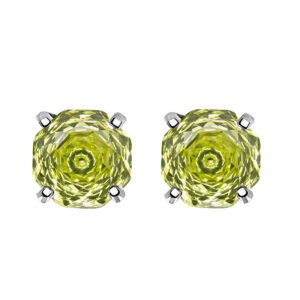 Apple green Cubic zirconia rose cut S925 Earrings