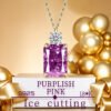 Purple Zircon radiant ice cut S925 silver Pendant necklace